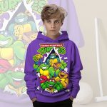 Ensemble Geek Enfant – Sweat TMNT à Capuche et Design Dynamique
