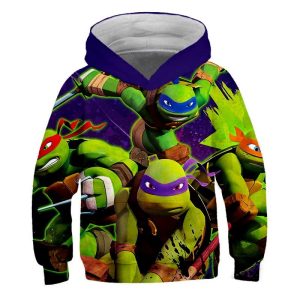 Sweat à Capuche 3D Donatello/Michelangelo/Leonardo/Raphael – Pour Fans Exigeants