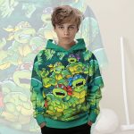 Ensemble Geek Enfant – Sweat TMNT à Capuche et Design Dynamique