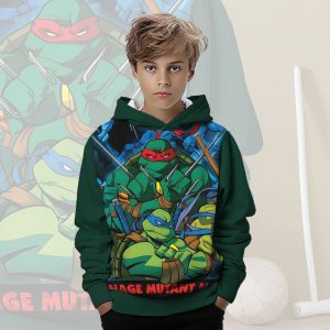 Vêtement TMNT Enfant – Sweat à Capuche Respirant et Ajustable