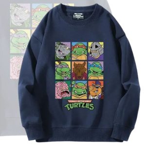 Sweatshirt Tortues Ninja Imprimé – Confort Hivernal & Style Geek