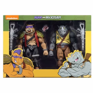 Figurines Tortue Ninja Bebop & Rocksteady - Duo 18cm