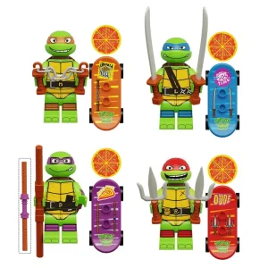 Figurine Blocs Tortue Ninja - Pack 4,5cm