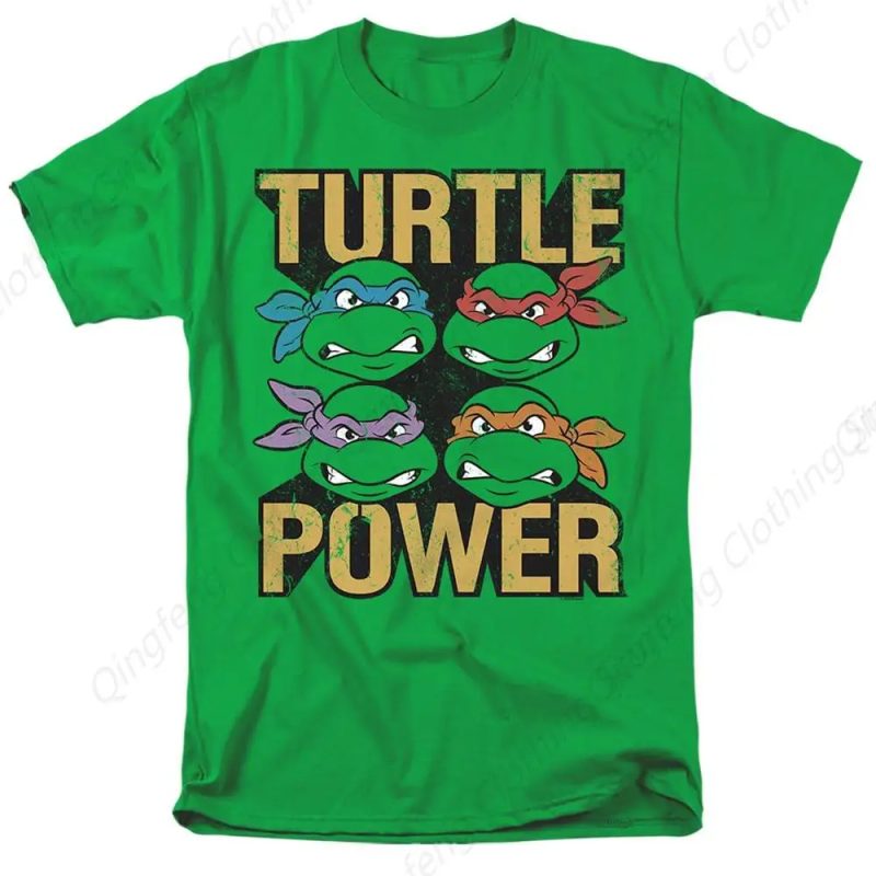 T-shirt Turtle Power Vert Classique - TMNT Renaissance