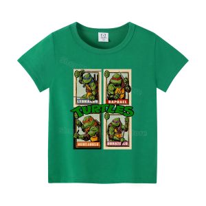 T-shirt d’Été Tortue Ninja Enfant - Confort et Style pour Petits Fans