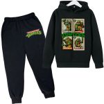 Costume Enfant TMNT – Sweat à Capuche Respirant et Pantalon Léger