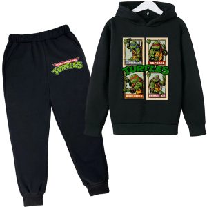 Costume Enfant TMNT – Sweat à Capuche Respirant et Pantalon Léger