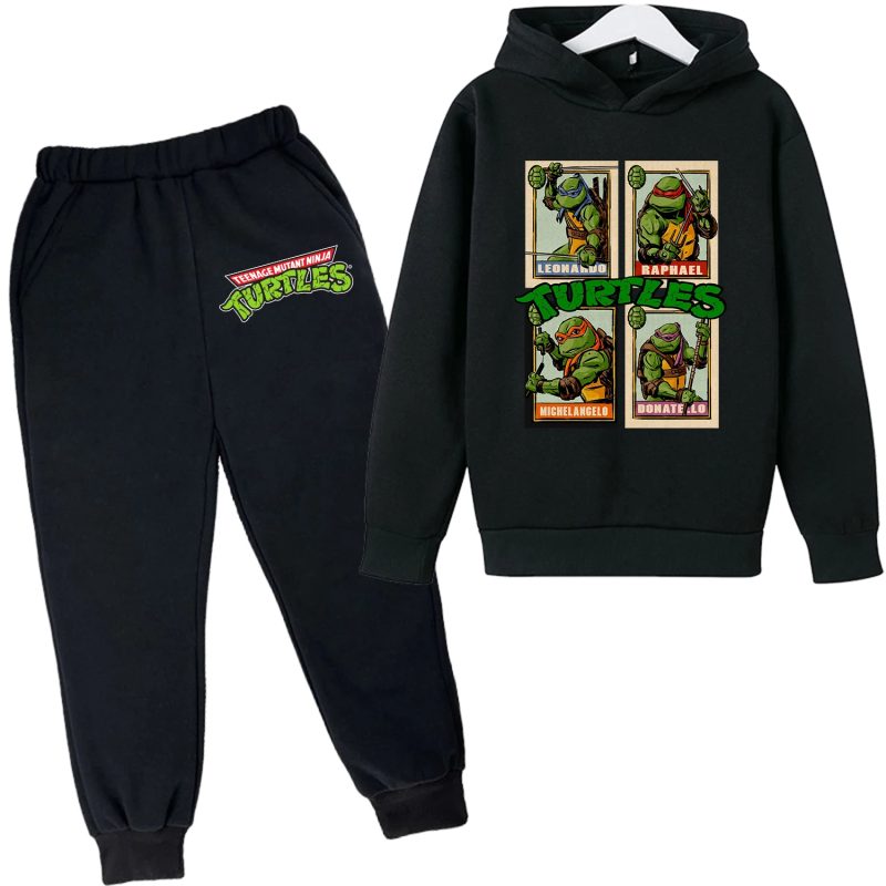 Costume Enfant TMNT – Sweat à Capuche Respirant et Pantalon Léger