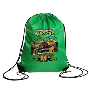 Sac à Dos Vert Tortue Ninja - Grande Capacité 43x34 cm pour Enfants