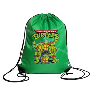 Sac à Dos Vert TMNT - Idéal pour Fournitures Scolaires et Activités