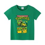 T-shirt Déguisement Tortue Ninja Enfant – Vert & Motifs Culte