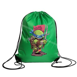Sac à Dos Vert pour École - Design Tortue Ninja et Grande Contenance