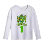 Sweatshirt Tortue Ninja Blanc Joyeux Anniversaire – Fêtez avec Style