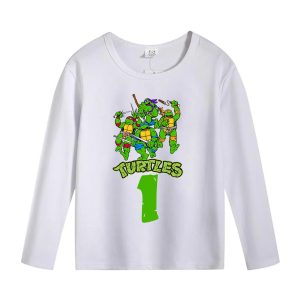 Sweatshirt Tortue Ninja Blanc Joyeux Anniversaire – Fêtez avec Style