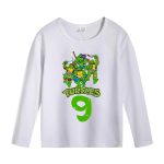 Sweatshirt Tortue Ninja Blanc Joyeux Anniversaire 9 – Fêtez avec Style