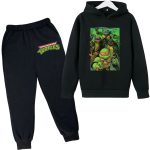Ensemble Déguisement TMNT – Sweat à Capuche & Pantalon Confortables pour Enfants