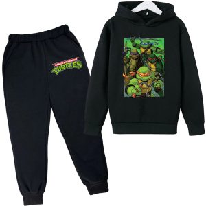 Ensemble Déguisement TMNT – Sweat à Capuche & Pantalon Confortables pour Enfants