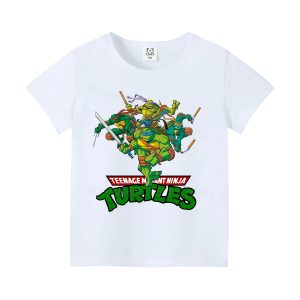 T-shirt d’Été Blanc Tortue Ninja – Look Héroïque