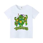T-shirt Blanc Tortue Ninja Enfant – Collection Limitée pour Fans Passionnés