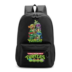 Cartable Tortue Ninja Noir - Taille Medium ou Big