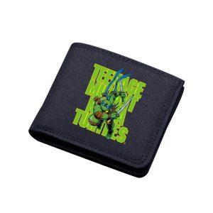 Porte-monnaie Tortue Ninja Noir – Nylon Léger et Résistant