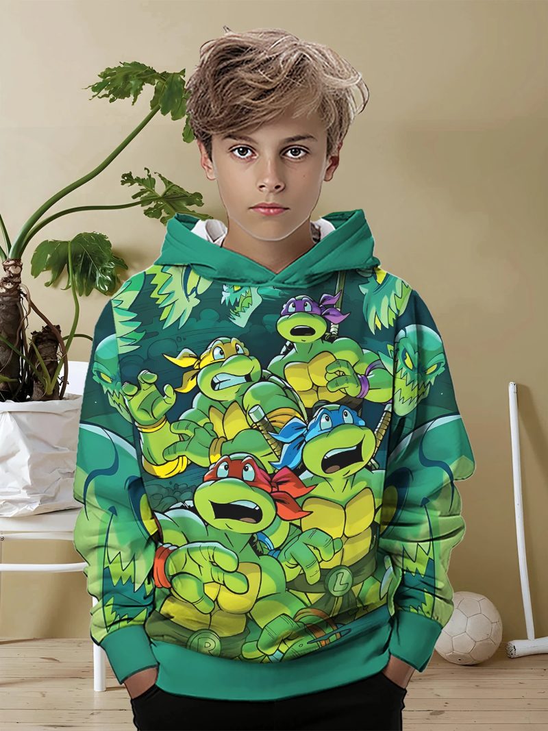 Sweat Capuche Tortue Ninja – Cadeau Fan pour Anniversaires ou Noël – Image 2