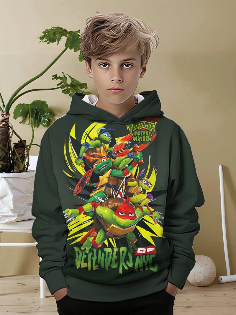 Sweat à Capuche Tortue Ninja – Style Geek & Confort Quotidien – Image 2