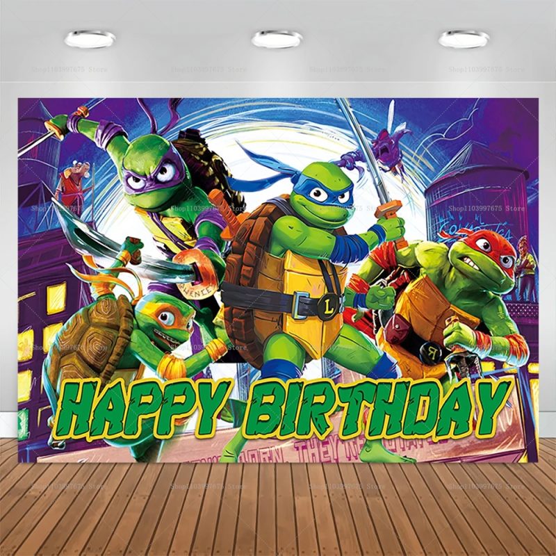 Décoration Murale Tortue Ninja – Toile de Fond Professionnelle