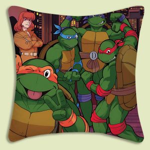 Oreiller Tortue Ninja - Héros velouté
