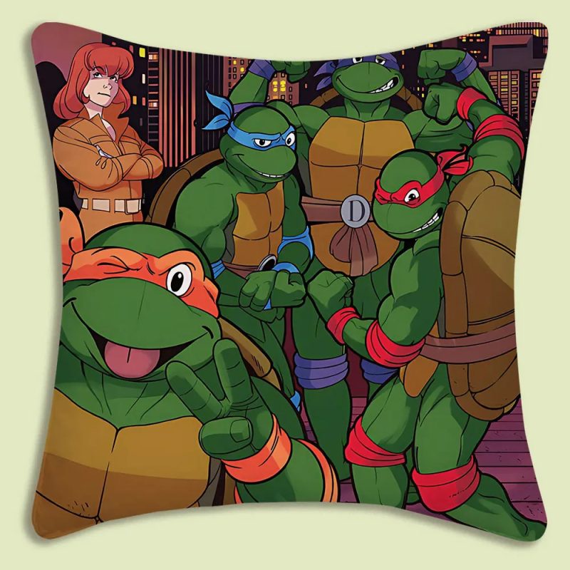 Oreiller Tortue Ninja - Héros velouté