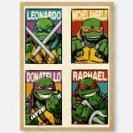 Poster Tortue Ninja en Vinyle - Décoration Murale Moderne