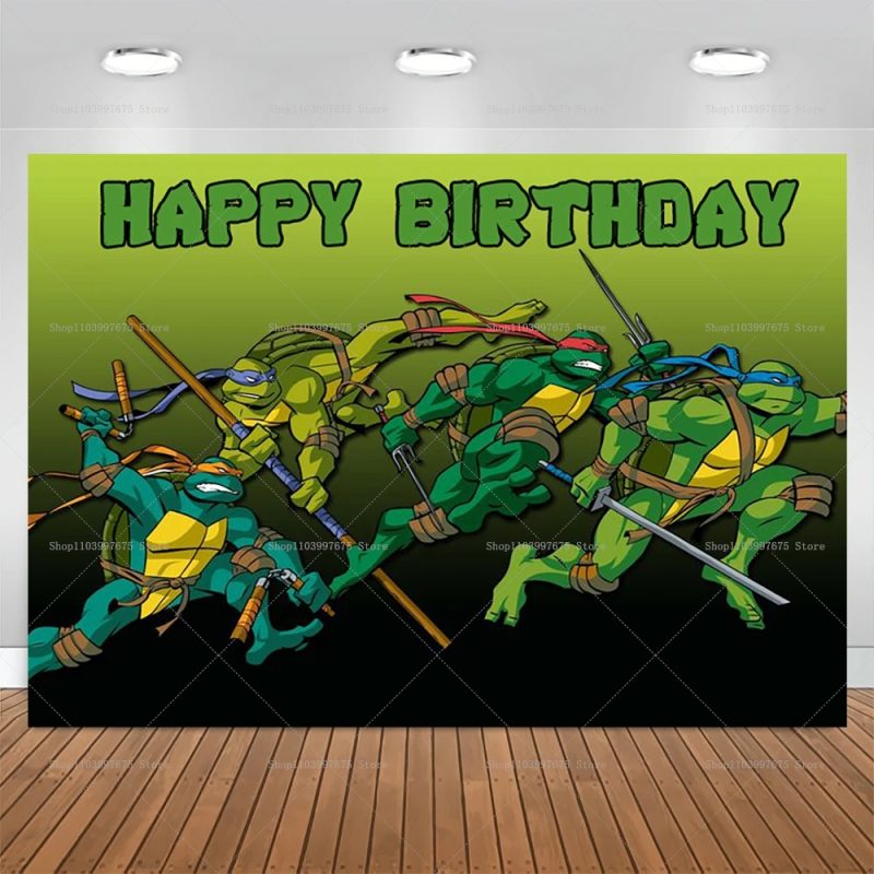 Toile de Fond Tortue Ninja – Happy Birthday TMNT