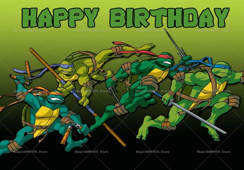 Toile de Fond Tortue Ninja – Happy Birthday TMNT