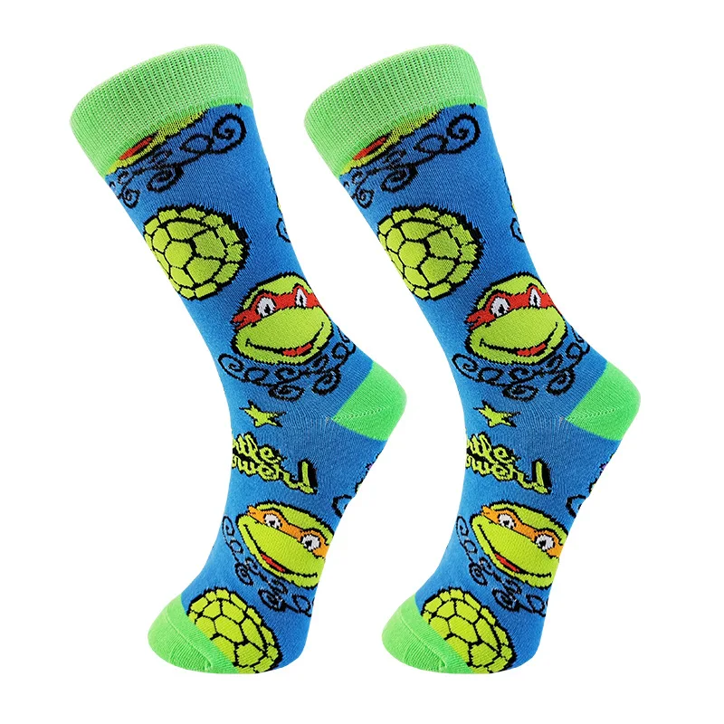 New TMNT Teenage Mutant Ninja Turtles Hiphop Men Socks bleu